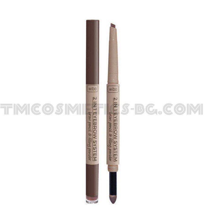 Wibo молив за вежди 2 в 1 Eyebrow System 1 Wibo молив за вежди 2 в 1 Eyebrow System 1
