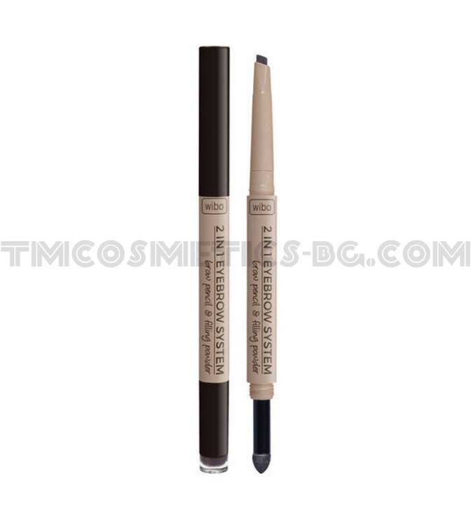 Wibo молив за вежди 2 в 1 Eyebrow System 2