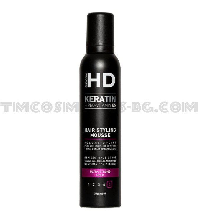 HD пяна за коса супер силна фиксация 250ml HD пяна за коса супер силна фиксация 250ml