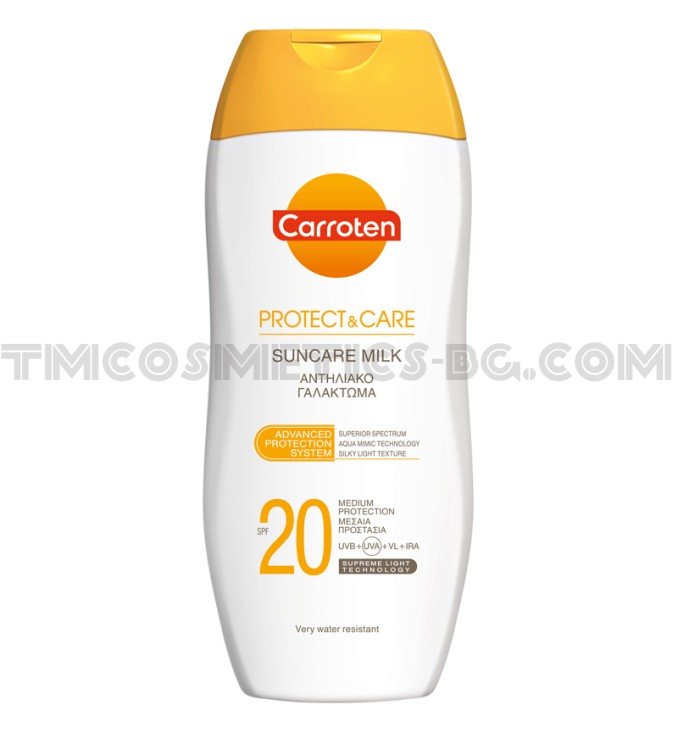 Carroten Protect and care слънцезащитно мляко SPF 20- 200ml