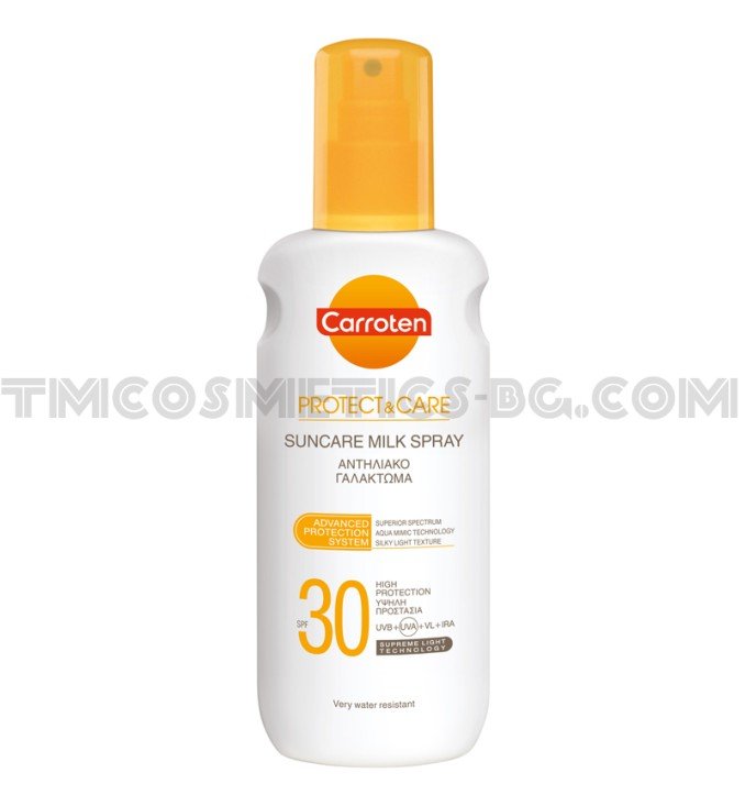 Carroten Protect and care слънцезащитно мляко спрей  SPF 30- 200ml