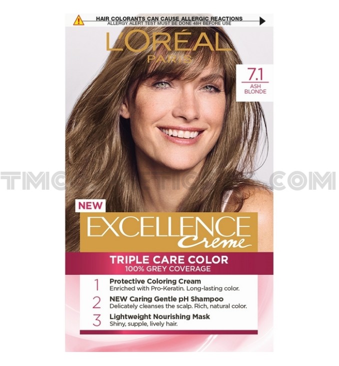 Loreal Paris Excellence трайна боя за коса 7.1/ Сребърно русо