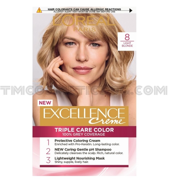 Loreal Paris Excellence трайна боя за коса 8.0/ Светло рус