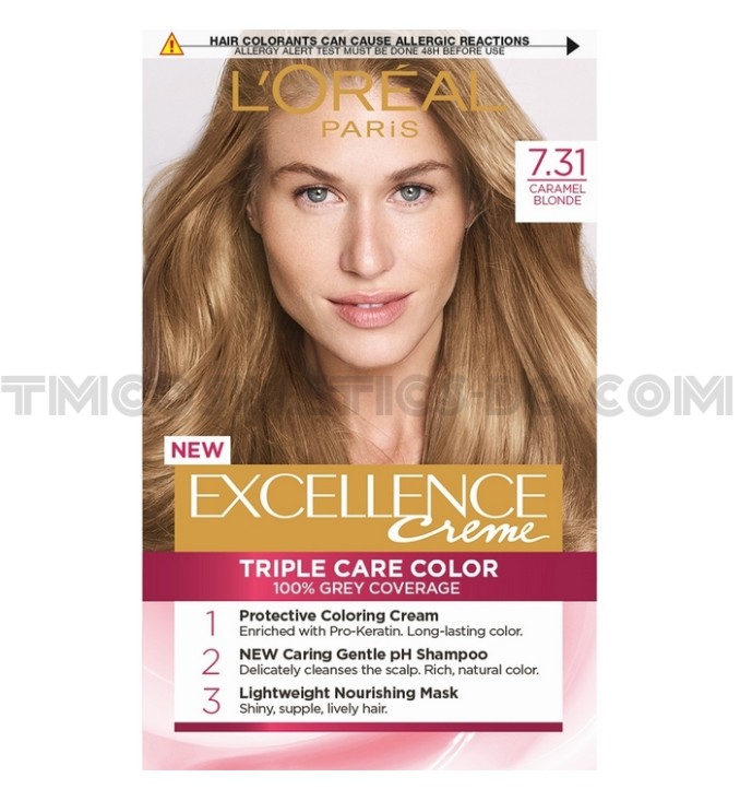 Loreal Paris Excellence трайна боя за коса 7,31/ Карамелено рус