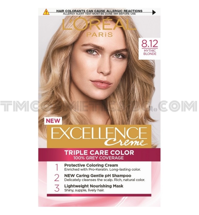 Loreal Paris Excellence трайна боя за коса 8.12/ Митично рус Loreal Paris Excellence трайна боя за коса 8.12/ Митично рус