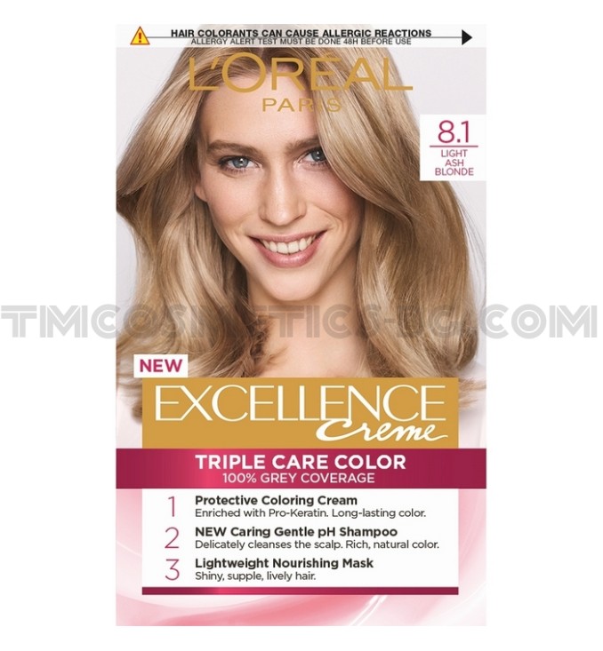 Loreal Paris Excellence трайна боя за коса 8.1/ Светло пепелно рус