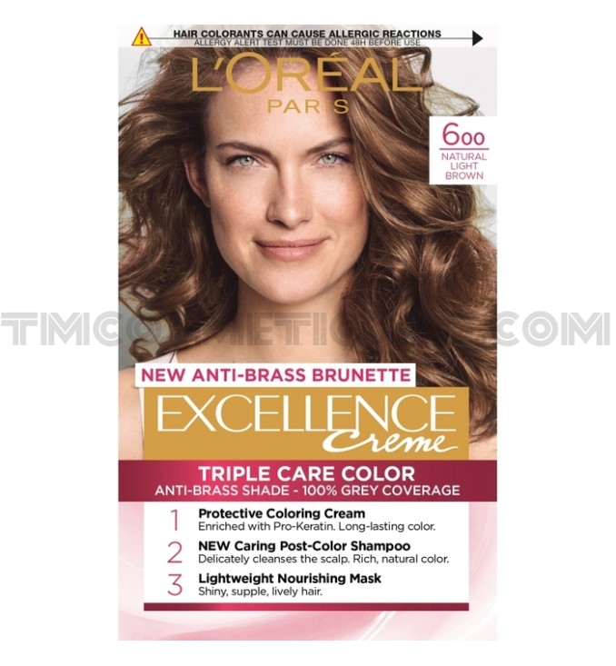 Loreal Paris Excellence трайна боя за коса 600/ Натурално светло кафяв