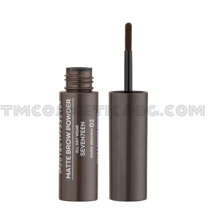 Seventeen пудра за вежди Matte Brow Powder - 2 тъмно кафяво Seventeen пудра за вежди Matte Brow Powder - 2 тъмно кафяво