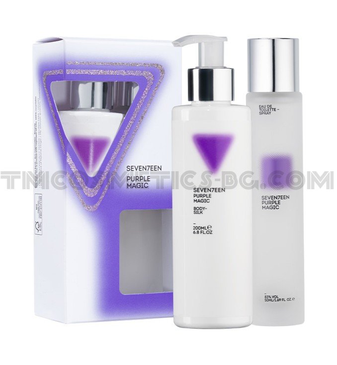 Seventeen body silk к-т лосион за тяло и тоалетна вода Purple magic