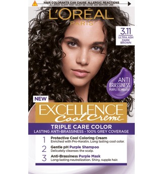 L'oreal Paris Excellence трайна боя за коса 3.11/ Ултра пепелно тъмно кафяв