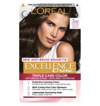 L'oreal Paris Excellence трайна боя за коса 300/ Много тъмно натурално кафяв