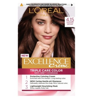 L'oreal Paris Excellence трайна боя за коса 4,15/ Студено кафяв L'oreal Paris Excellence трайна боя за коса 4,15/ Студено кафяв