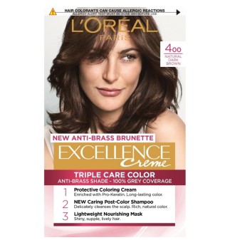 L'oreal Paris Excellence трайна боя за коса 400/ Натурално тъмно кафяв