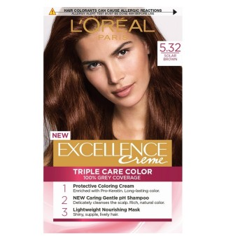 L'oreal Paris Excellence трайна боя за коса 5.32/ Слънчево кафяв