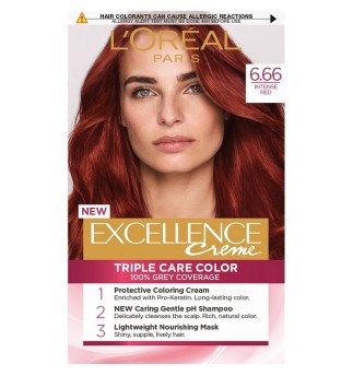 L'oreal Paris Excellence трайна боя за коса 6,66 Интензивно червен L'oreal Paris Excellence трайна боя за коса 6,66 Интензивно червен