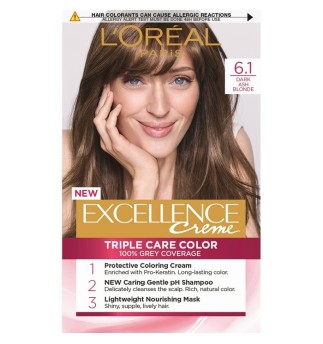L'oreal Paris Excellence трайна боя за коса 6.1/ Тъмно пепелно рус
