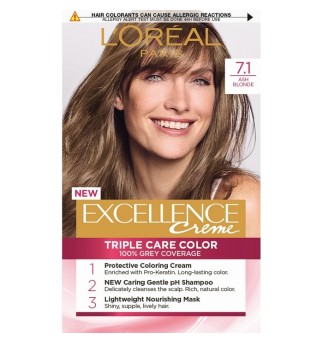 L'oreal Paris Excellence трайна боя за коса 7.1/ Сребърно русо L'oreal Paris Excellence трайна боя за коса 7.1/ Сребърно русо