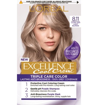 L'oreal Paris Excellence трайна боя за коса 8.11/ Ултра пепелно светло рус
