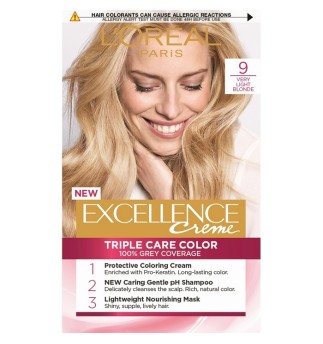 L'oreal Paris Excellence трайна боя за коса 9.0/ Много светло рус L'oreal Paris Excellence трайна боя за коса 9.0/ Много светло рус