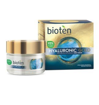 Bioten Hyaluronic gold нощен крем против бръчки Bioten Hyaluronic gold нощен крем против бръчки